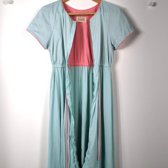 Vintage Vanity Fair Robe Women's Size Small/Medium Blue Full Length - Picture 4 of 11